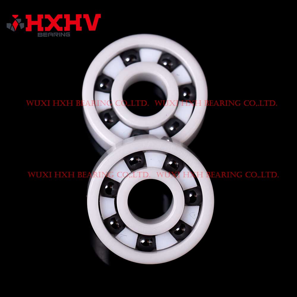 HXHV full ceramic ball bearings 608 with 7 Si3N4 balls and PTFE retainer