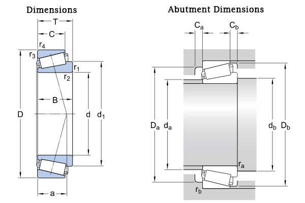 32006X HXHV Однорядный конический роликовый подшипник (2)