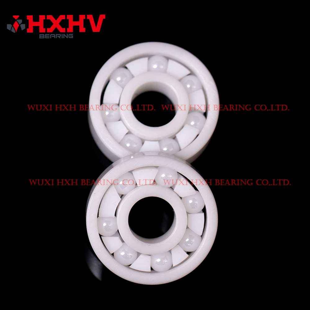 HXHV full ceramic ball bearings 608 with 7 ZrO2 balls and PTFE retainer