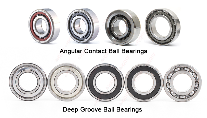 What is the difference between angular contact ball bearings and deep groove ball bearings?