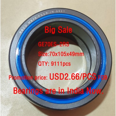 2,66 $/pcs GE70ES-2RS Bi lezgîn Tenê ji bo Bazara Hindistanê erzaniya firotanê ya mezin difiroşe