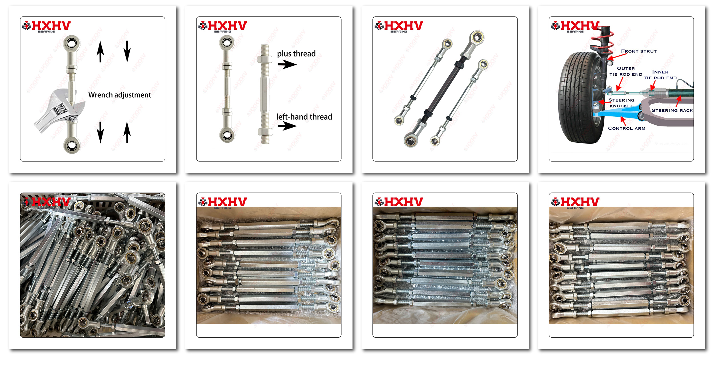 HXHV Adjustable Steering Tie Rods Ball Joint