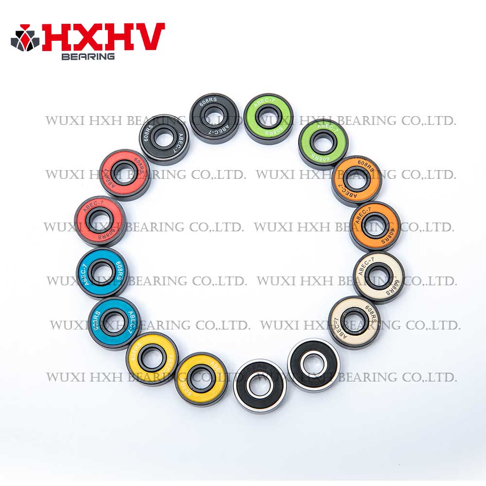 HXHV chrome steel ball bearing 608-2RS with colorful shield (1)