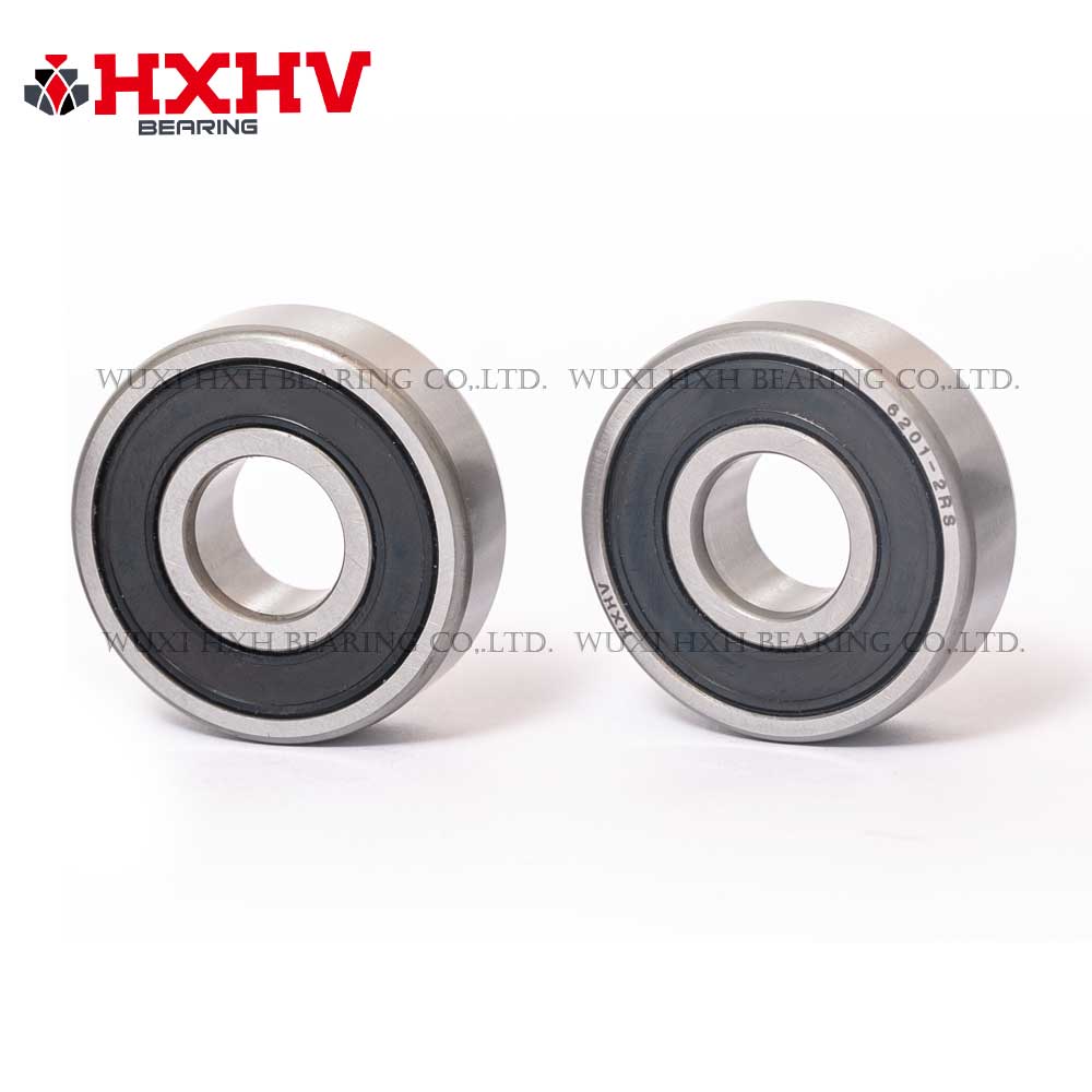 HXHV chrome steel ball bearing 6201-2RS with size 12x32x10 mm
