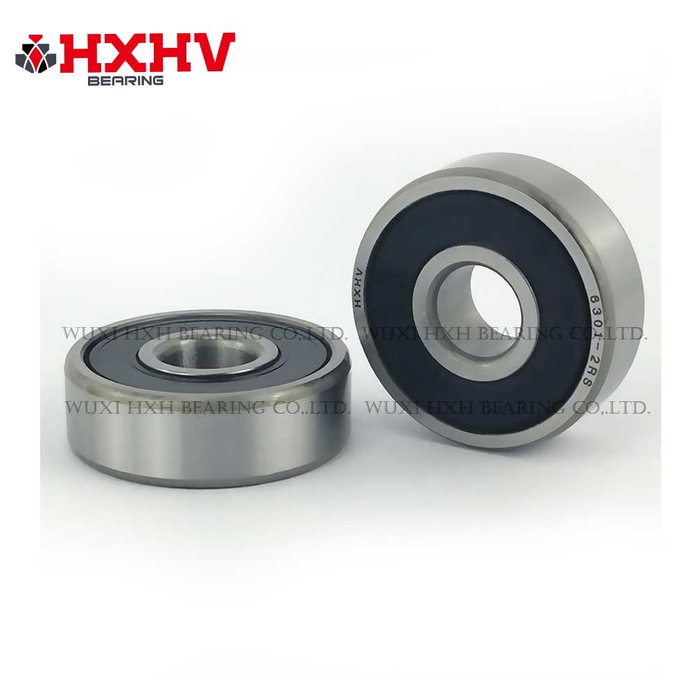 HXHV chrome steel ball bearing 6301-2RS with size 12x37x12 mm (1)
