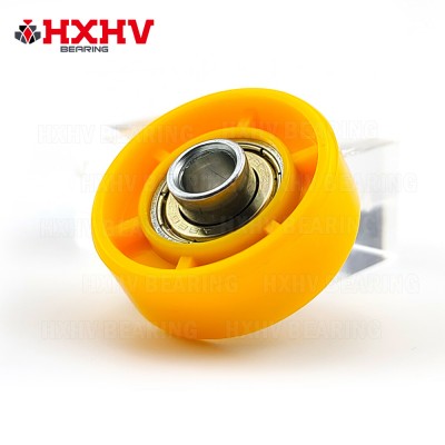 HXHV 输送机用平型黄色 pom 塑料滚轮
