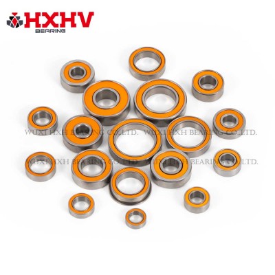 HXHV mini bearings for fishing reel with orange rubber seal