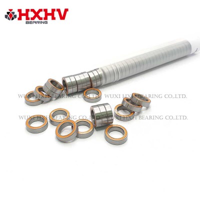 HXHV 钓鱼线轮迷你轴承,带橙色橡胶密封件