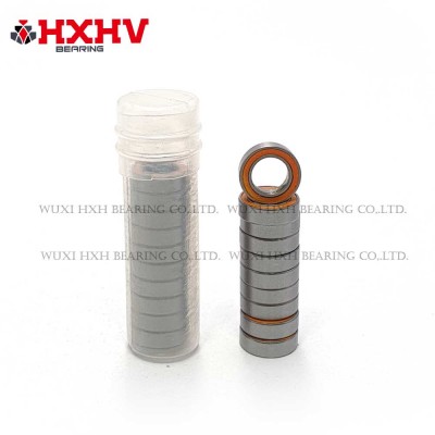 HXHV 钓鱼线轮迷你轴承,带橙色橡胶密封件