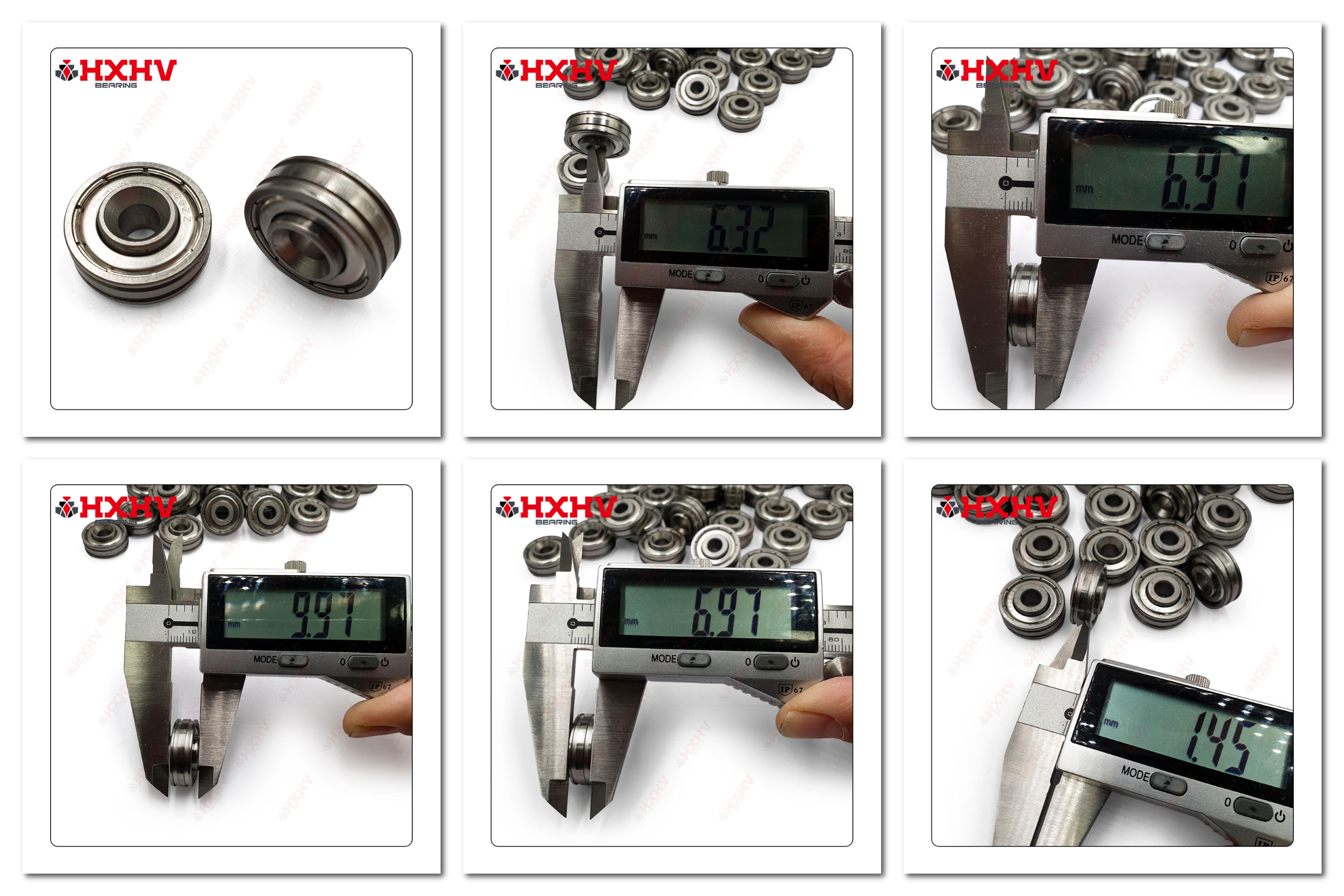 RKUR65 Size 24x65x37 mm HXHV Chrome Steel Cam Follower Track Roller Needle Bearing (8)