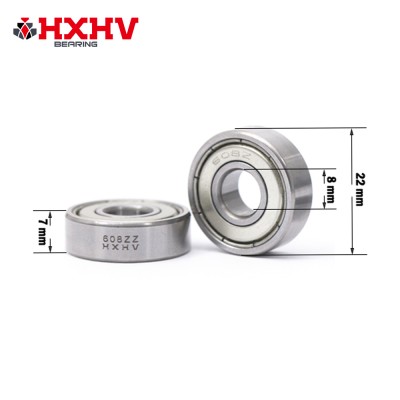 S608ZZ 尺寸 8x22x7 毫米 hxhv 不锈钢微型滑冰鞋 608 zz 轴承