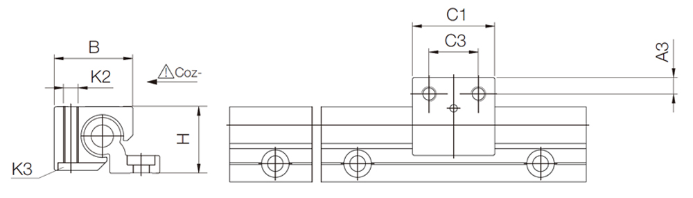 WJ200UM-01-20-AL HXHV ဆီလွတ် အလူမီနီယံ လိုင်းနား အိမ်ရာ ဝက်ဝံ (၃) ခု၊
