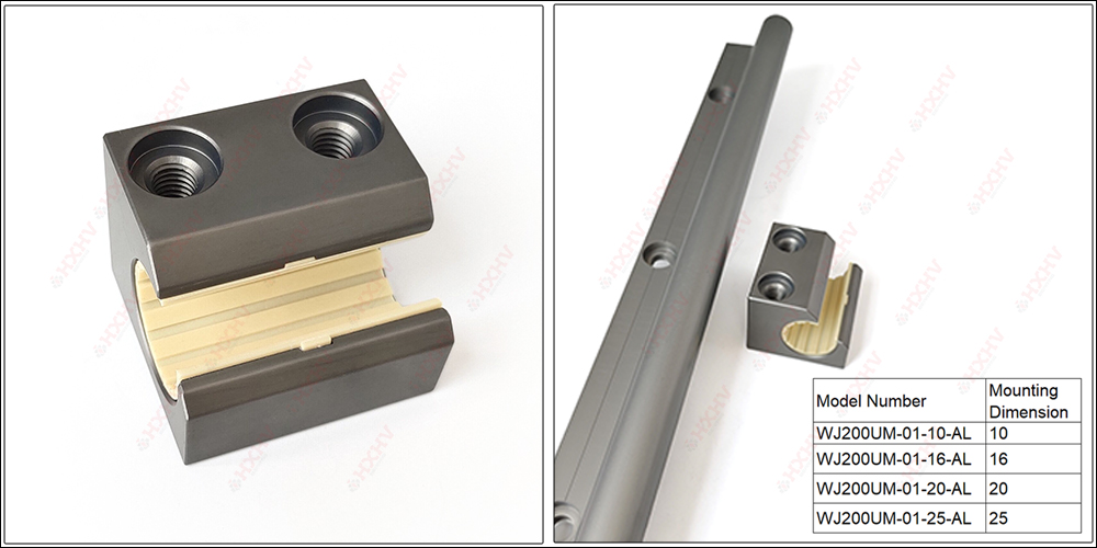 WJ200UM-01-20-AL HXHV ဆီမပါသော အလူမီနီယံ လိုင်းနား အိမ်ရာ ဝက်ဝံ (၄) ခု၊